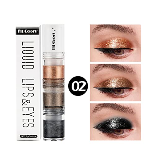 Miaritick 6 Colors Liquid Eyeshadow Set, Smoky Makeup Eyeshadow, Metallic Eyeshadow Glitter Gel, Waterproof Smokey Makeup Kit, Multi Purpose Shimmer Glitter For Lip Gloss And Nail Art #TOP2