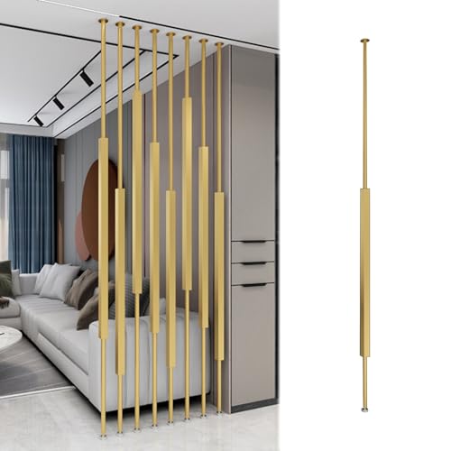 8 separadores de habitación de hierro ajustables en altura para pasillos, entradas y balcones, divisiones de suelo a techo (170 cm)
