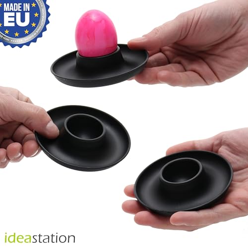 Foto von idea-station Eierbecher schwarz matt - 6 Stück - aus robustem Plastik