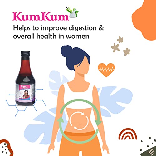 Image of KumKum Syrup A Herbal Formulation For Female Uterine Problems, Health & Beauty Tonic, 200 Ml(Pack Of 3)