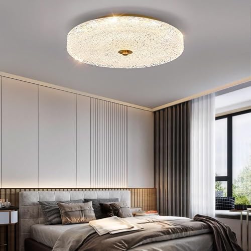 Plafonnier moderne laiton 40cm pour un éclairage de salon chic - 4