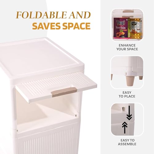Image of Novatic Plastic Cabinet Mobile File Cabinets /for Office Organiser, White