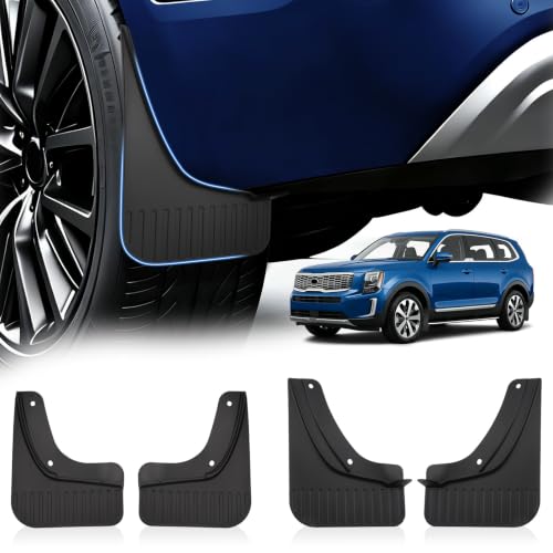Image of Autorder Mud Flaps for 2020-2026 Kia Telluride Accessories All-Weather Splash Guards Protect Paint Mudflap No Drilling Required Mud Guard Set 4PCS
