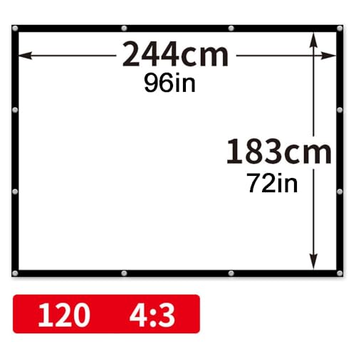 Pantalla de proyección 120" 4:3 plegable para cine en casa miniatura 6