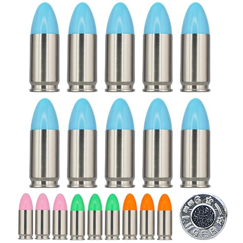 Premium 9mm Snap Caps - Dry Fire Rounds - Dummy Rounds (Blue, 10 Count)