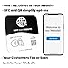 NUUBIZ NFC Social Media Sign Plate - QR Code Sign for Social Media, Facebook, TikTok, Website - Reusable Taps - Get More Followers & Reviews - Adhesive & Stand (Website Plate, 1)