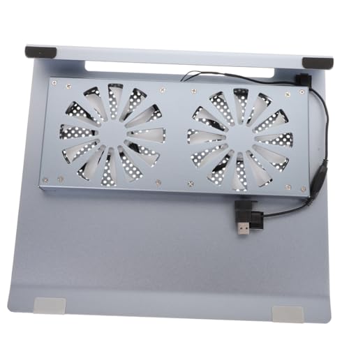 Base con ventilador para laptop de aluminio y doble fan miniatura 1