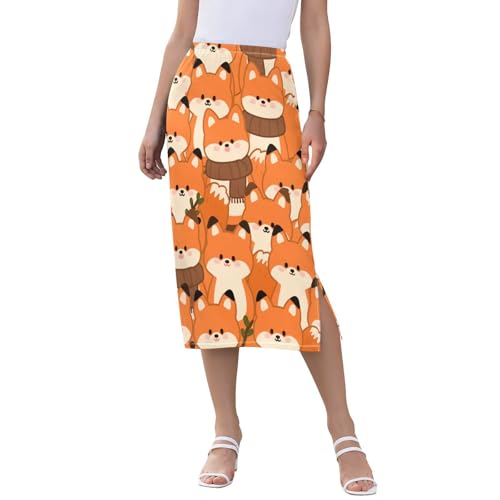 Falda de playa con zorro naranja para tus vacaciones de verano