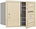 Salsbury Industries 3706D-04SFP 4C Horizontal Mailbox, Sandstone