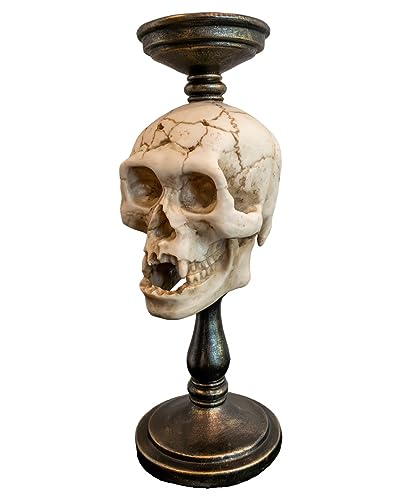 Horror-Shop Elégant Bougeoir Tête De Mort 34cm