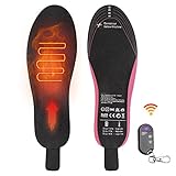 Plantillas calefactadas con mando a distancia, suelas calefactables para hombres y mujeres, plantillas con batería y mando a distancia, diferentes tamaños plantillas con USB (S)