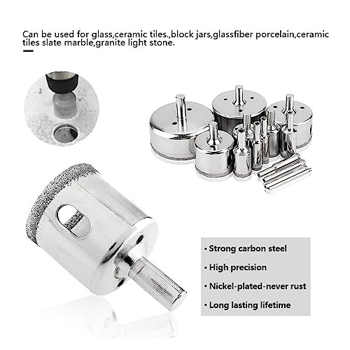 Juego de brocas corona diamantadas 3-60mm para vidrio miniatura 6