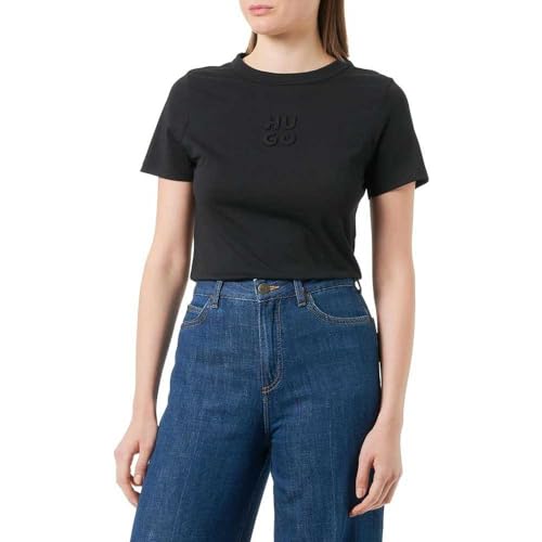 HUGO T-Shirt Femme col rond manches courtes mode urbaine