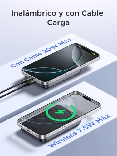 UGREEN Power Bank Magnético 10000mAh con Cargador USB-C 30W miniatura 5