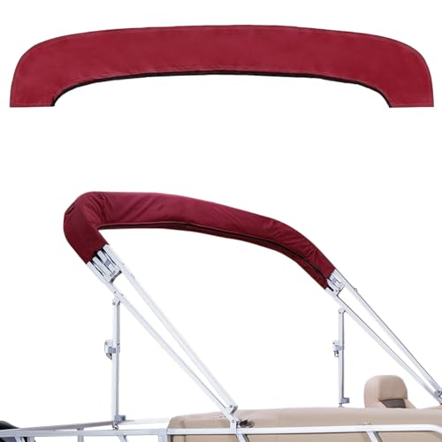Seapisode 600D Bimini Top Storage Boot Storage Boat Replacement Cover Waterproof and UV Protection with Light Hole Suitable for 3-4 Bows Bimini Tops