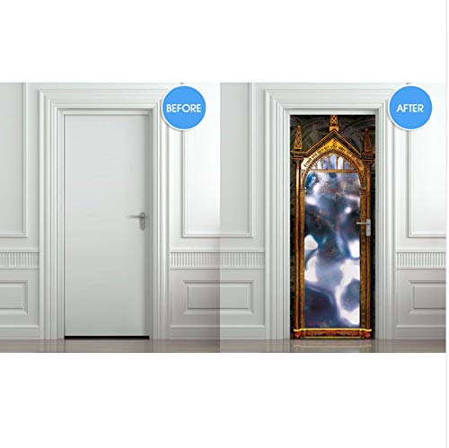 Diy 3D Wandaufkleber Wandbild Home Decor Hogwarts Spiegel Des Wunsches Art Removable Door Sticker Decole 77X200 Cm Türaufkleber