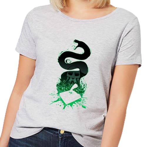 Image of Harry Potter Basilisk Silhouette Women's T-Shirt - Grey 4XL