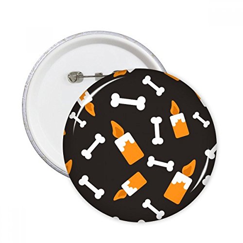 Badge bouton Halloween en lot de 5 broches rondes XXL pour customiser vos vêtements de fête