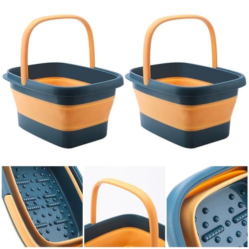 Spa de pies plegable con masaje 44.5x34x23 cm azul oscuro miniatura 6