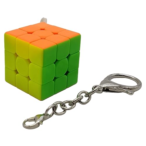 Image of Hawkister QiYi Mini 3x3 Keychain Cube Stickerless 3CM Keyring Magic Cube Puzzle