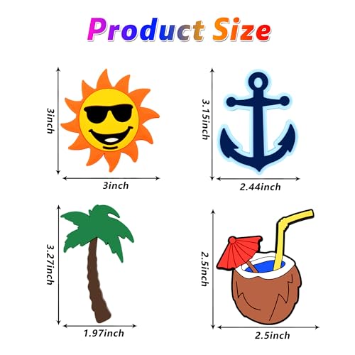 4Pcs Beach Bag Accessories PVC Rubber Totes Inserts Charms for Bogg Bag2