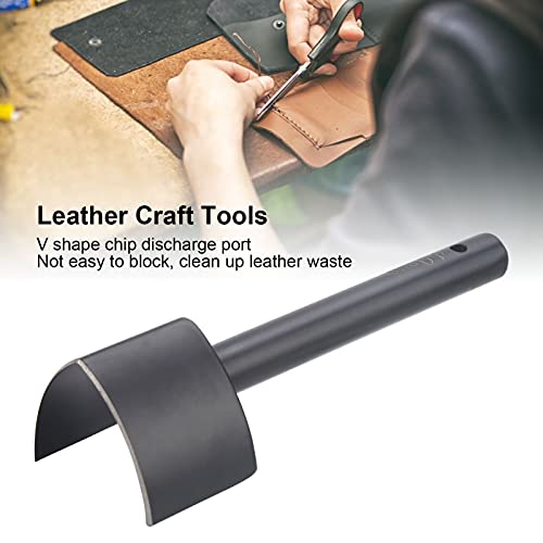 WUTA Locheisen-Set Für Leder (5-tlg.) - Halbrund, Schwarz, Ideal Für Gürtel & Armbänder