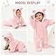 Baby Schneeanzüge Winter Overall mit Kapuze Fleece Strampler Mädchen Jungen Warm Outfits- Gr. 3-6 Monate (66 cm), Rot