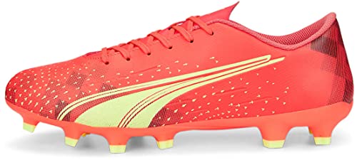 Puma Men's Ultra Play Firm Artificial Ground Sneaker, Fiery Coral-Fizzy Light Black, 10.5