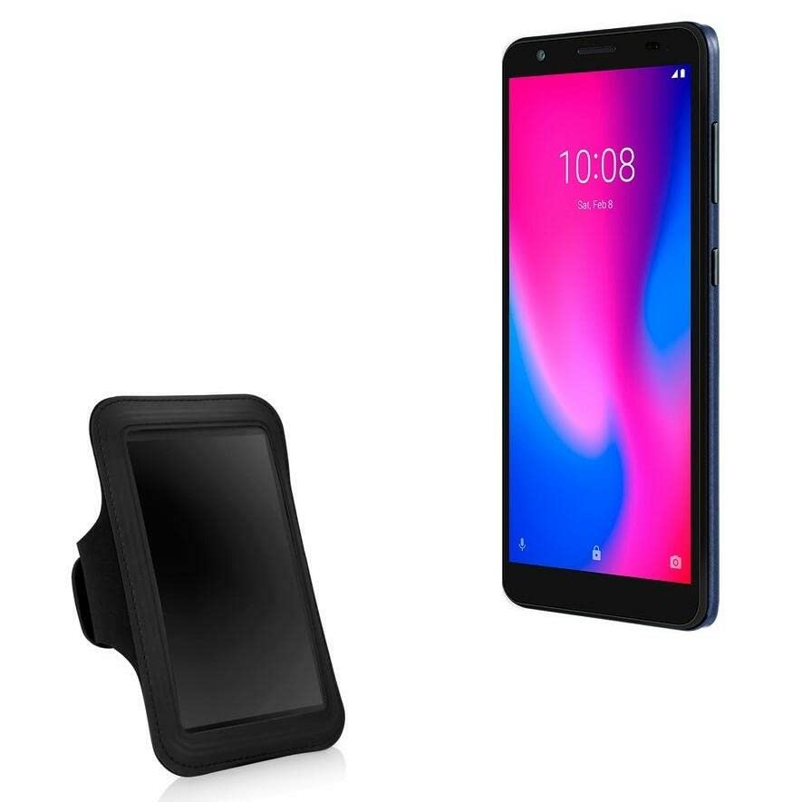 BoxWave Case Compatible with ZTE Blade A3 2020 - Sports Armband, Adjustable Armband for Workout and Running for ZTE Blade A3 2020 - Jet Black