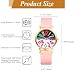 Imagen de OIDEA Relojes de Redondo Analógicos Mujer: Relojes de Pulsera Cuarzo Correa de Silicona Escala de Números Arábigos Grande de Colores Claro Fácil de Leer