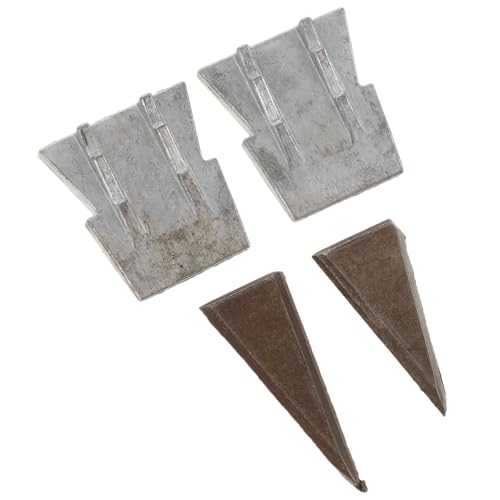 SEWACC 4 Coins de Hache en Métal Coniques, Accessoires de Fixation Robustes, Double et Triangle, Renforcement d'Installation pour Usage Extérieur et Menuiserie
