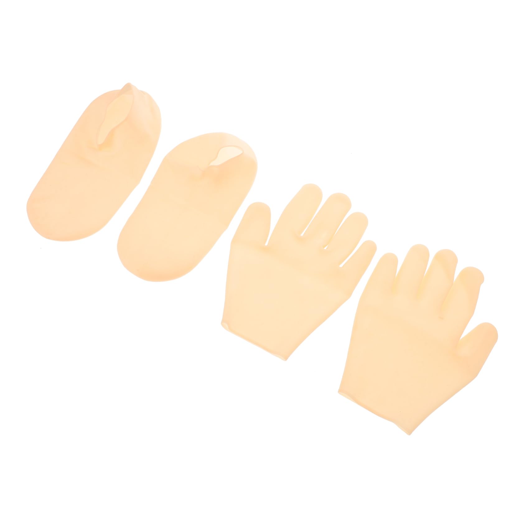 VICASKY Silicone Moisturizing Gloves Socks Set Exfoliating Spa Gel Socks for Dry Cracked Skin Foot Hand Softening Treatment Foot Care