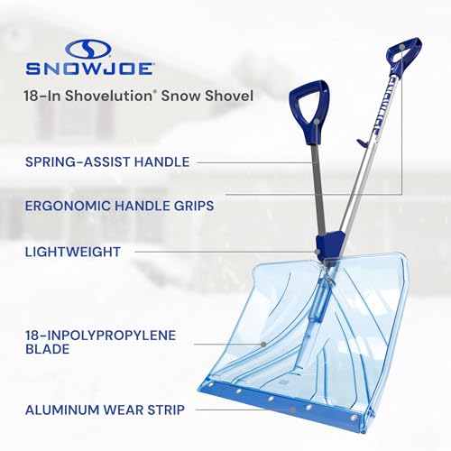 image for Snow Joe Snow Shovel, Shovelution Strain-Reducing Ice Remover w/ Assis