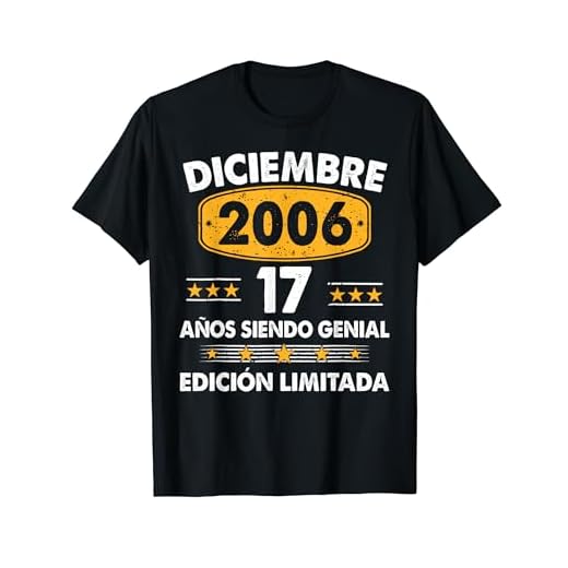 17 Años Cumpleaños Regalo Diciembre 2006 Diciembre 17 Años Camiseta