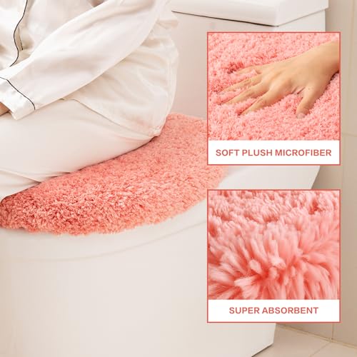 Image of Microfiber Toilet Lid Cover, 17.5 inchx15 inch Fits Round Oblong and Elongated