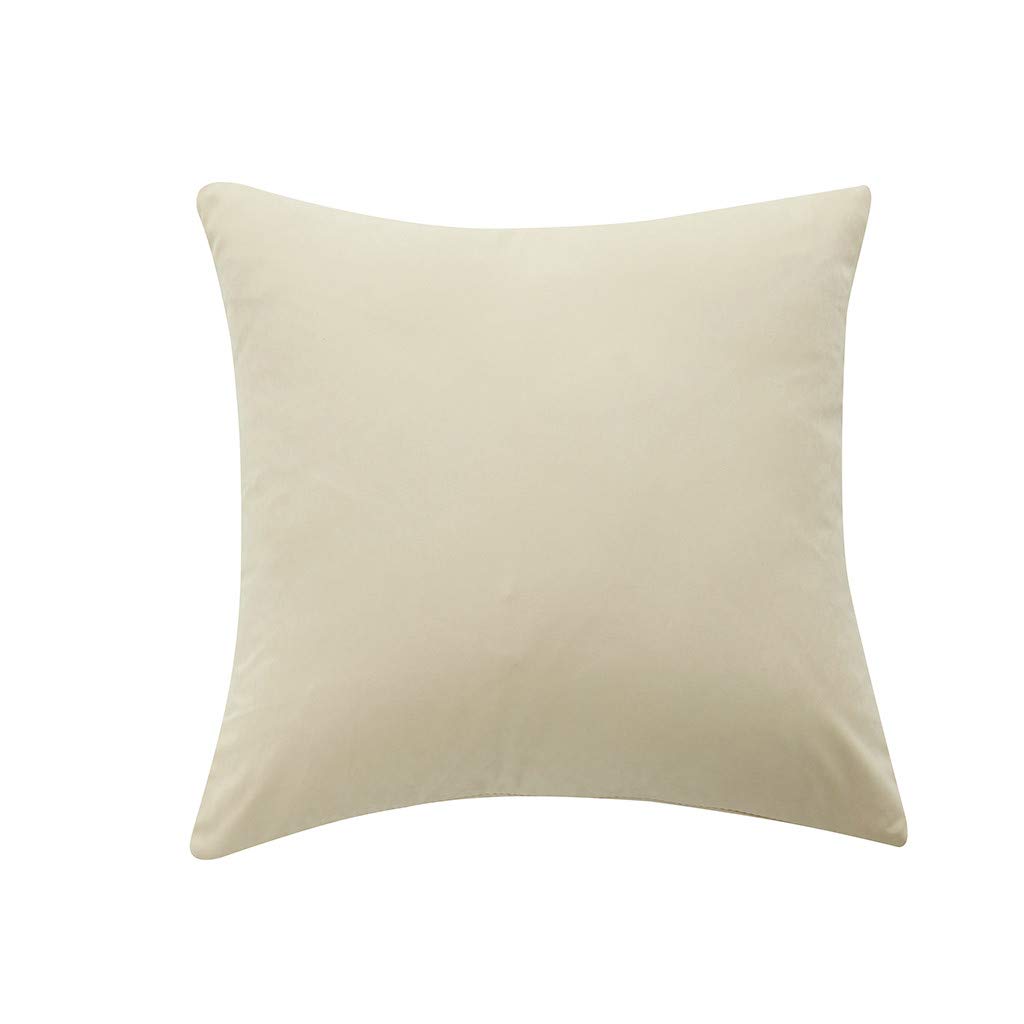 Xmiral Cushion Covers Pillowcase Solid Color Plain Soft Pillowcase Cushion Covers Throw Pillowslip with Hidden Zipper(B,50 x 50 cm)
