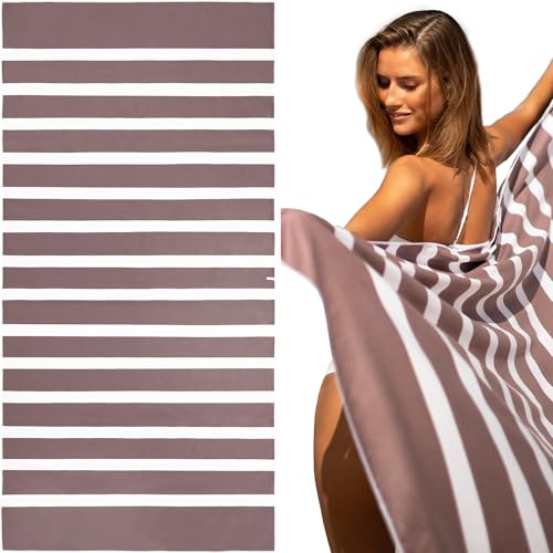 SummerSand Telo Mare in Microfibra Grande 200x100 cm - Asciugamano Mare Antisabbia e ad Asciugatura Rapida - Telo da Spiaggia XL Compatto, Perfetto per la Piscina – Dusty Rose