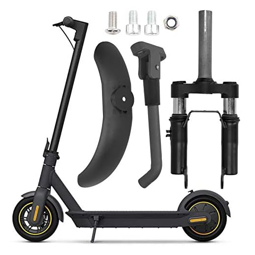Elektrisk skoter framgaffel Kickstativ lerskyddssats, inklusive fjädring framgaffel+kickstativ1 + stänkskärm, aluminiumlegering sparkstativ stänkskärmset, Elektrisk skoteruppgraderingsdelar, för M365/
