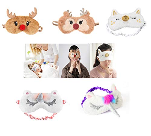 Image of Jenna Fur Panda Sleeping Eye Mask For Insomnia, Meditation, Puffy Eyes And Dark Circles,White