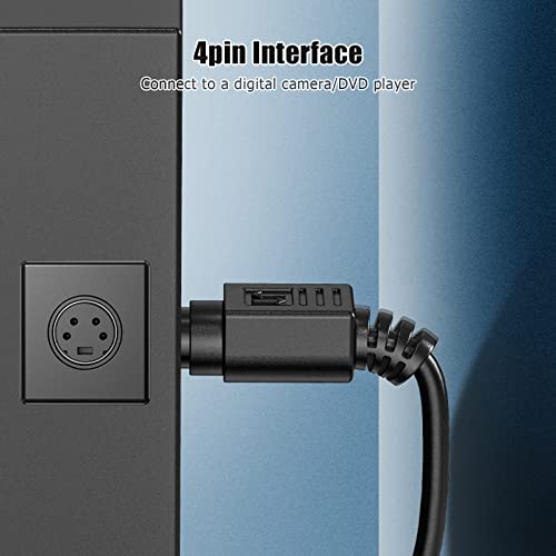 S-Video Cable, Ancable 2-Pack 12-Feet Mini Din 4-Pin S Video Cable Male To Male Gold Plated Connector For Dvd Player Camcorders Laptops Transfer Video To Tv Or Monitor #TOP1