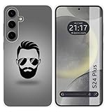 Tumundosmartphone Custodia Protettiva in Silicone per Samsung Galaxy S24+ Plus 5G, Design Barbuto