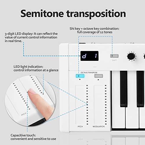 WJCCY 37 Touches Multi-funcations Midi Clavier Portable Electronic Piano numérique orchestrations Instrument de Musique… - Les Beatles, Paul McCartney, John Lennon, RIngo Starr, George Harrison WJCCY 37 Touches Multi-funcations Midi Clavier Portable Electronic Piano numérique orchestrations Instrument de Musique… – Image 5