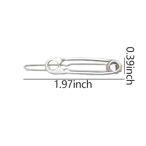 Gothic Hair Clips Set Paperclip Shaped Hair Pins for Women Girls Y2K Punk Hair Clip for Teen Girl Goth Hairpins for Long Short Hair Barrettes Goth Hair Accessories 10pcs