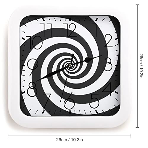 Pendule murale silencieuse noire et blanche Vertigo design chic 26cm - 3