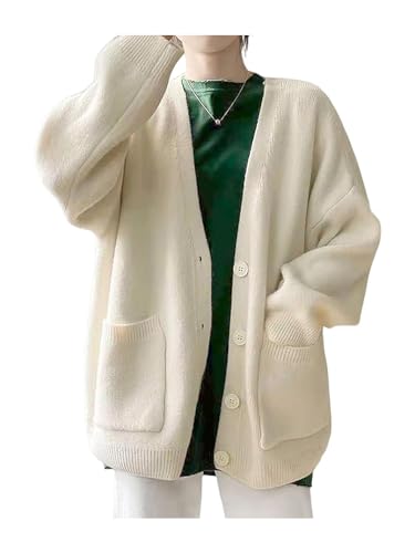 LIYURLTA ニットカーディガン レディース ｖネック アウター 長袖 セーター ボタン 前開き カットソー トップス シンプル 柔らか カジュアル 通勤 春 秋 冬 LIY80 (ベージュ)のサムネイル