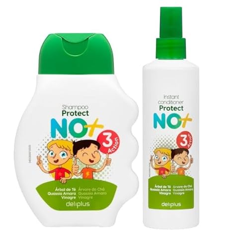 [PACK PROTECTOR PREVENTIVO PARA CABELLO] Champú + Acondicionador Triple Action Deliplus preventivo con árbol de té, vinagre y quassia amara [250 ml+ 300 ml]