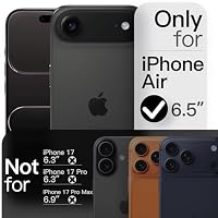 JETech Magnetische Dünn Hülle für iPhone Air, Schwarz – Ansicht 2