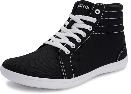 WHITIN Men's Wide Mid Ankle Top Minimalist Barefoot Shoes Casual