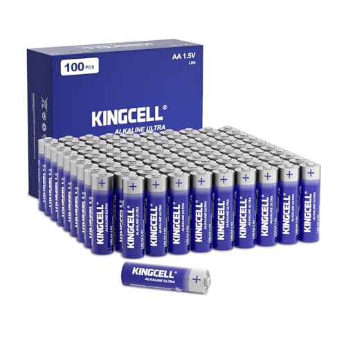 Piles AA alcalines longue durée KINGCELL lot de 100 conservation 10 ans