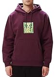  OBEY 112470103 Stack Hood Fleece Blackberry Wine - Sudadera para hombre violeta M